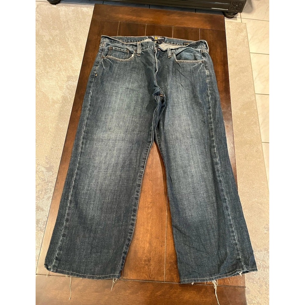 Lucky Brand 221 Original Straight Jeans Mens 36x30 Dark Wash Blue Denim